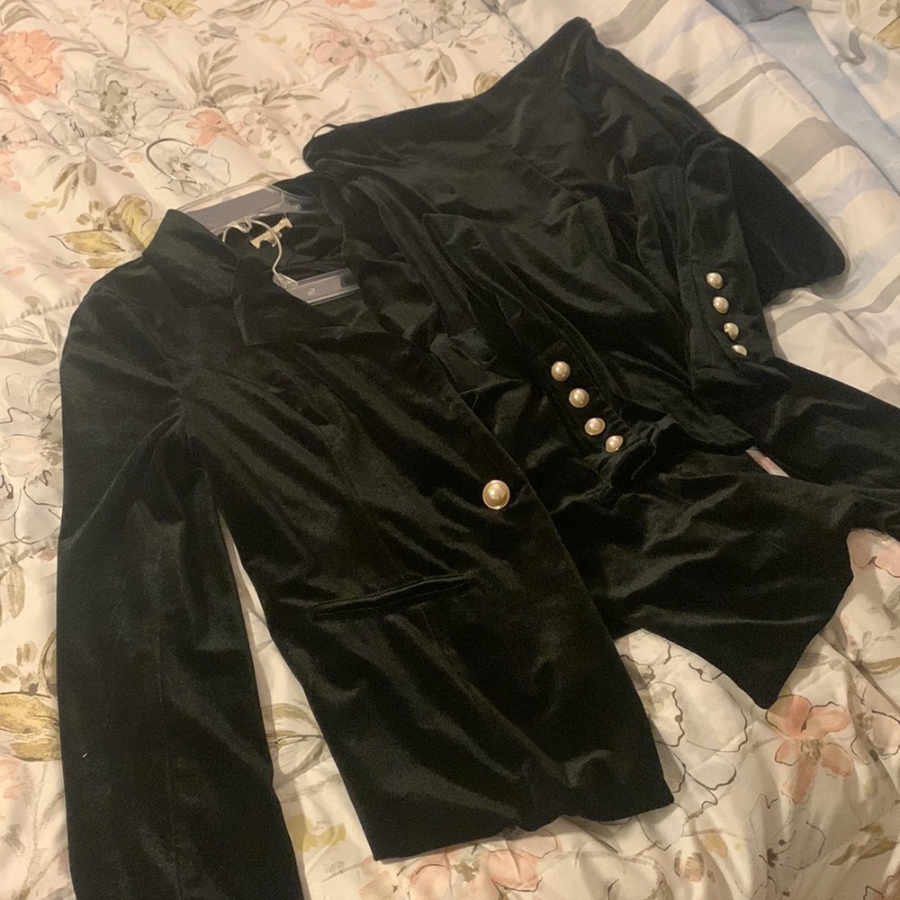Velvet pant set